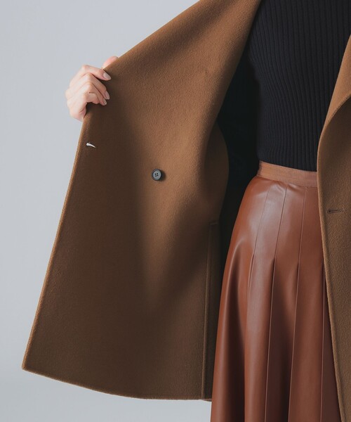 ENFOLD ケープリバーウールコート キャメルブラウン 36サイズ crie conforto | リバーケープコート (コート ) |SHEL'TTER WEBSTORE