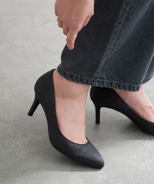 LE TALON（ル タロン） パンプス 「追加」7cmグリッタープレーン