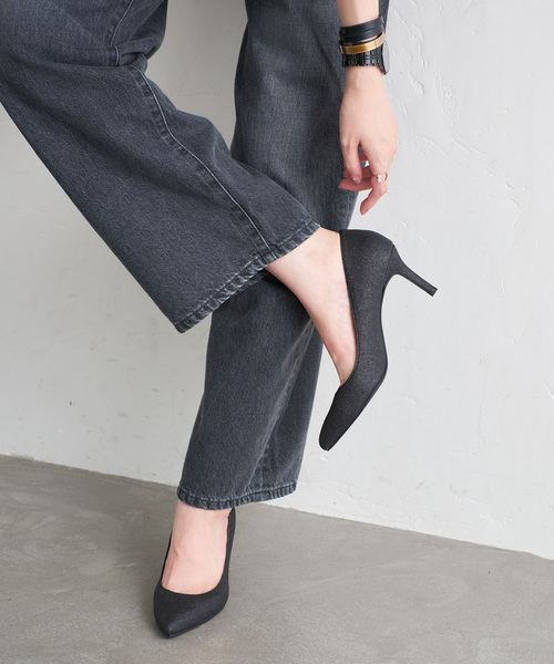 LE TALON（ル タロン） パンプス 「追加」7cmグリッタープレーン