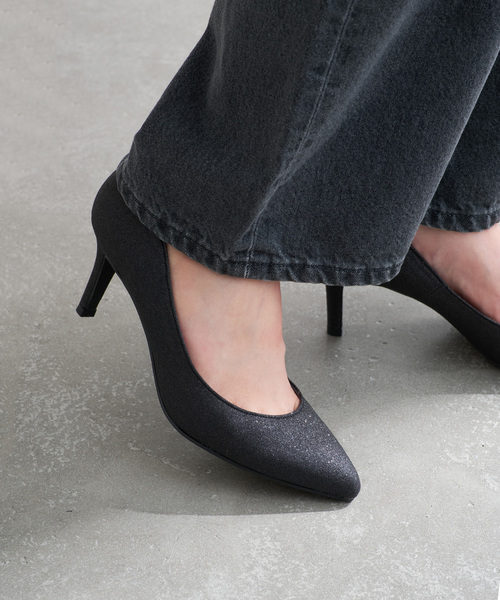 LE TALON（ル タロン） パンプス 「追加」7cmグリッタープレーン