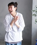tシャツ 夏の、長袖ボーダーカットソー レディースの詳細画像4