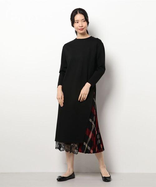「BLUE LABEL CRESTBRIDGE」 長袖カットソー 38 ベージュ レディース