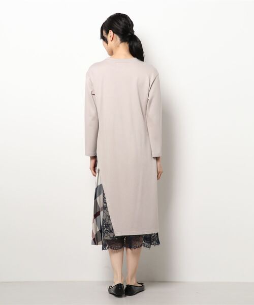 「BLUE LABEL CRESTBRIDGE」 長袖カットソー 38 ベージュ レディース