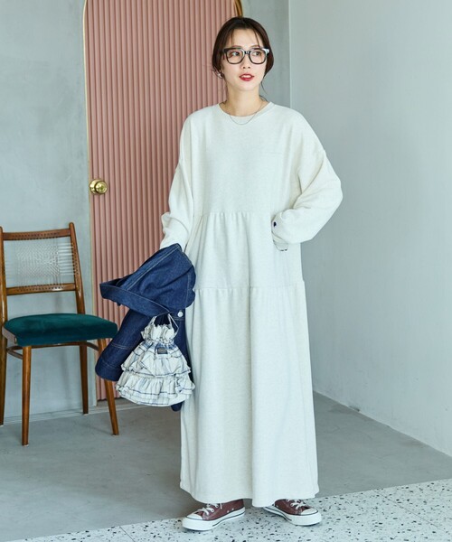 Champion フリークスストア　 ティアードワンピース　 新品タグ付き FREAK'S STORE ワンピース 限定展開 Champion × STORE
