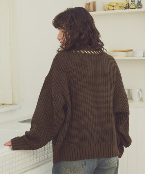 Zooodle セーター ニット Stitch Logo knit - ステッチロゴニット