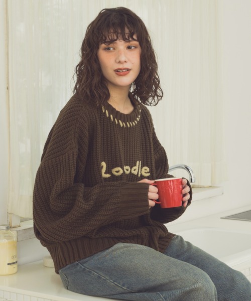 Zooodle セーター ニット Stitch Logo knit - ステッチロゴニット