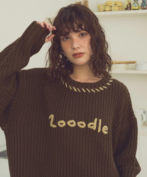 Zooodle セーター ニット Stitch Logo knit - ステッチロゴニット