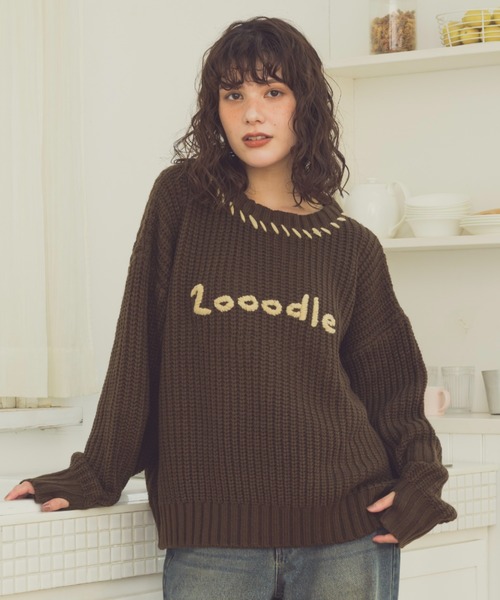 Zooodle セーター ニット Stitch Logo knit - ステッチロゴニット