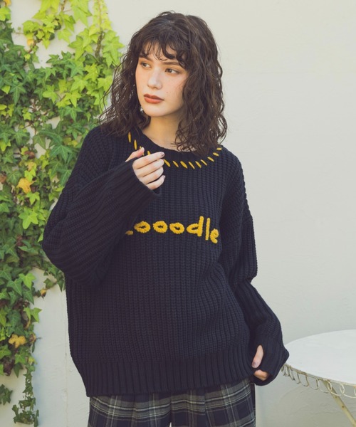 Zooodle セーター ニット Stitch Logo knit - ステッチロゴニット