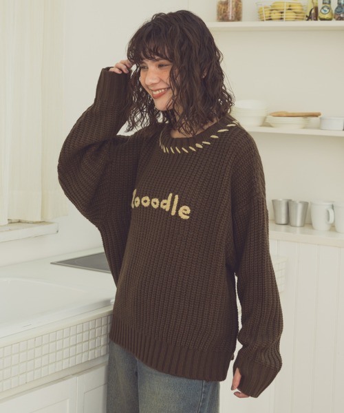 Zooodle セーター ニット Stitch Logo knit - ステッチロゴニット