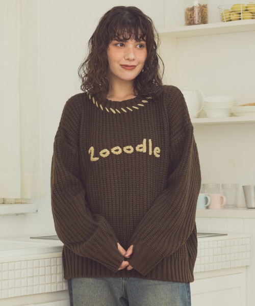 Zooodle セーター ニット Stitch Logo knit - ステッチロゴニット