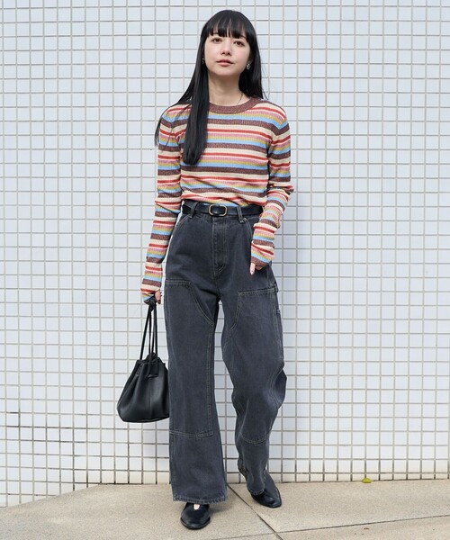 「FREAK'S STORE」 加工デニムパンツ MEDIUM ブルー レディース