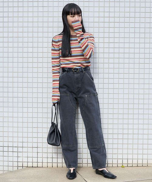 「FREAK'S STORE」 加工デニムパンツ MEDIUM ブルー レディース