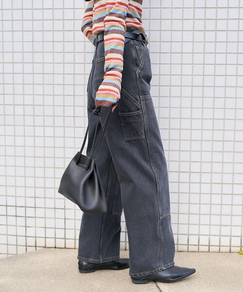「FREAK'S STORE」 加工デニムパンツ MEDIUM ブルー レディース