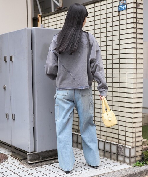 「FREAK'S STORE」 加工デニムパンツ MEDIUM ブルー レディース