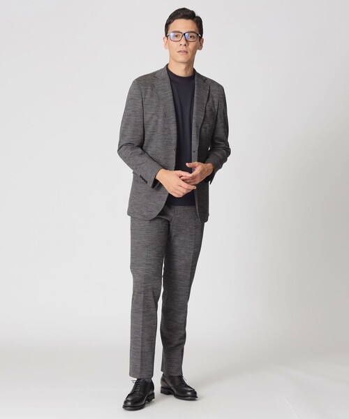 スラックス 「Nikkei magazine掲載」「STUART'S TRAVELER」ハイスペックバーズアイトラウザーズ メンズの画像