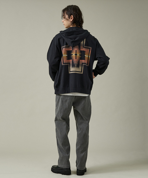 PENDLETON ハーディング柄　プルオーバーフーディ PENDLETON パーカー 「PENDLETON/ペンドルトン」Back Print Zip