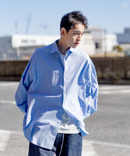 FREAK'S STORE（フリークスストア） 長袖シャツ LARGE サックスブルー