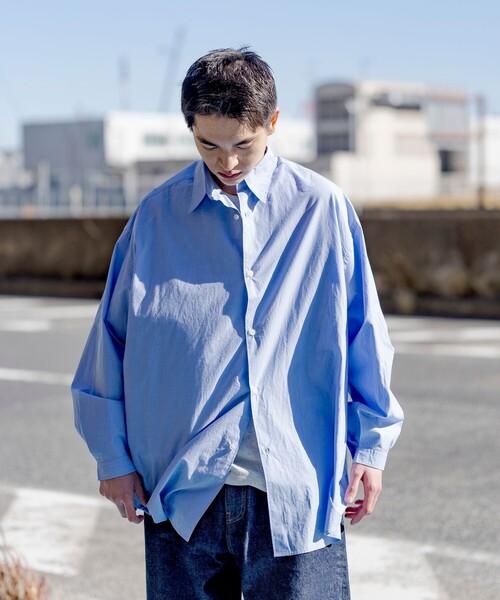 FREAK'S STORE（フリークスストア） 長袖シャツ LARGE サックスブルー