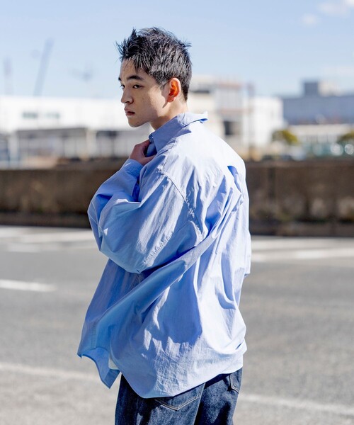 FREAK'S STORE（フリークスストア） 長袖シャツ LARGE サックスブルー