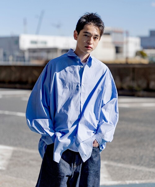 FREAK'S STORE（フリークスストア） 長袖シャツ LARGE サックスブルー