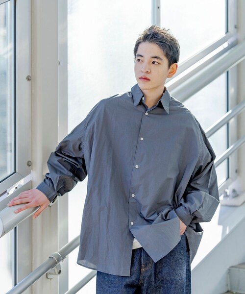 FREAK'S STORE（フリークスストア） 長袖シャツ LARGE サックスブルー