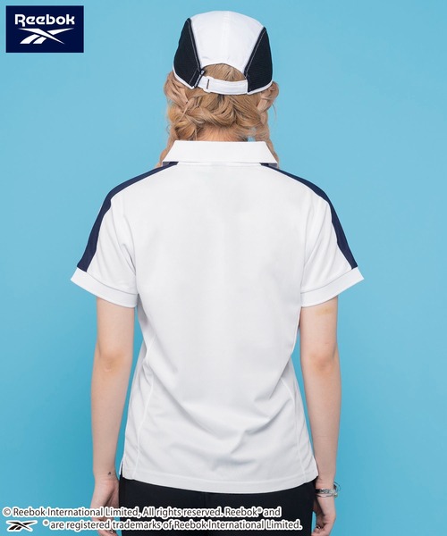 「Reebok」 半袖ポロシャツ M ホワイト レディース_画像6