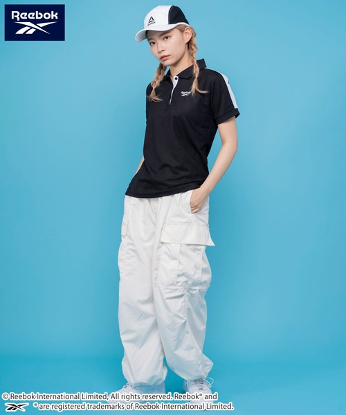 「Reebok」 半袖ポロシャツ M ホワイト レディース_画像8