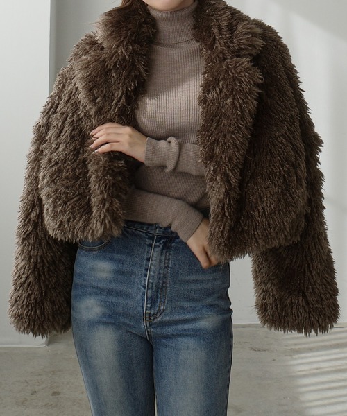 Louere（ルエレ） コート アウター プードルファーショートコート