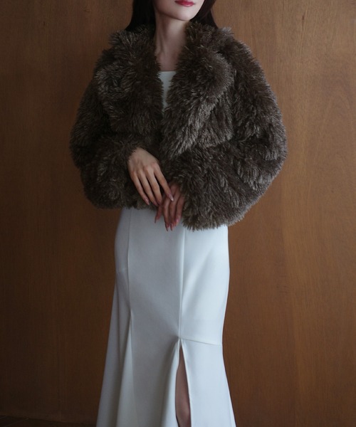 ルネ♡エコファー　ショートコート フェイクファーショートコート（その他アウター）｜leune（ルネ）