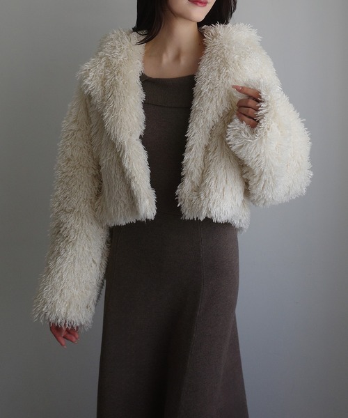 Louere（ルエレ） コート アウター プードルファーショートコート