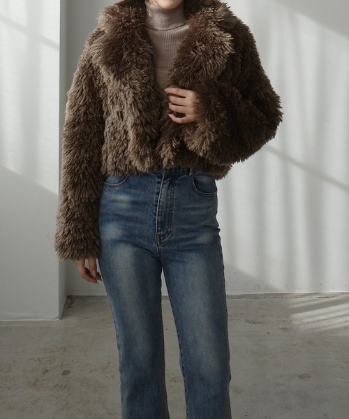 Louere（ルエレ） コート アウター プードルファーショートコート