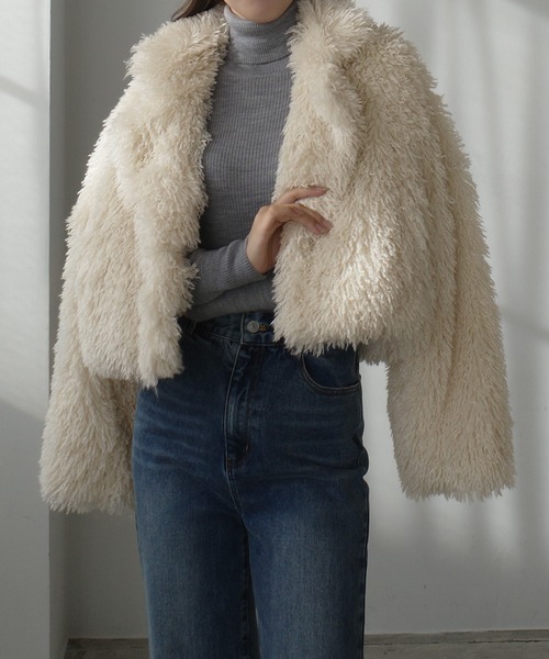 Louere（ルエレ） コート アウター プードルファーショートコート