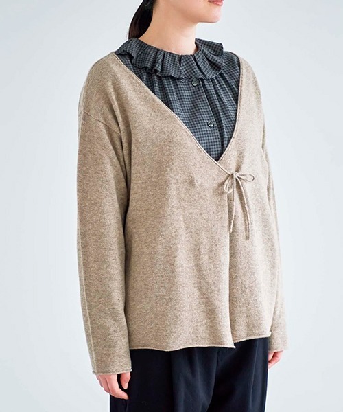 HAU（CLASKA） カーディガン カシュクールニットlamb レディース