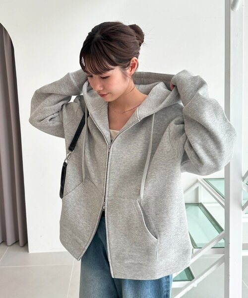 Mal.ボンディングパーカー グレー bohmal（ボマール） トレーナー スウェット 「男女兼用/ユニセックス