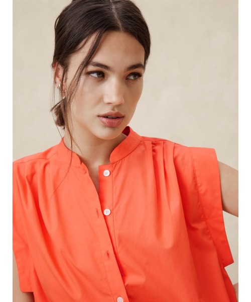 「BANANA REPUBLIC FACTORY STORE」 ノースリーブブラウス X-SMALL ネイビー レディース_画像6