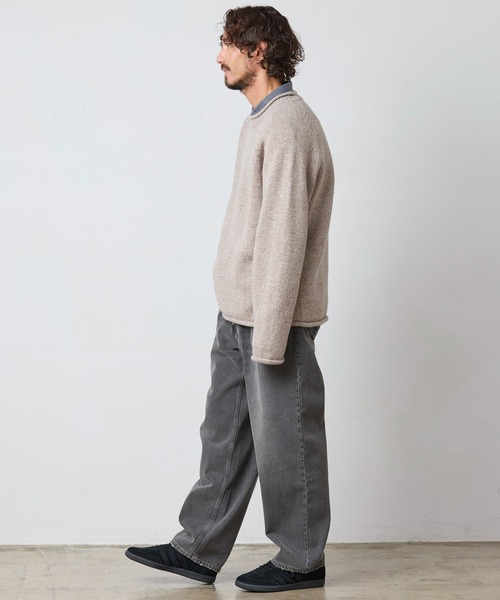 90s LL Bean フェアアイル柄 ロールネック ノルディック セーター M 