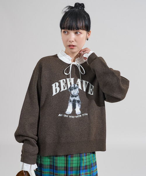 ニット セーター DOG ジャガードニット/ドッグ ジャガードニット レディース | FREAK'S STORE | 01