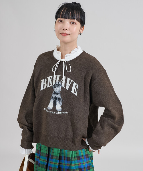 ニット セーター DOG ジャガードニット/ドッグ ジャガードニット レディース | FREAK'S STORE | 10