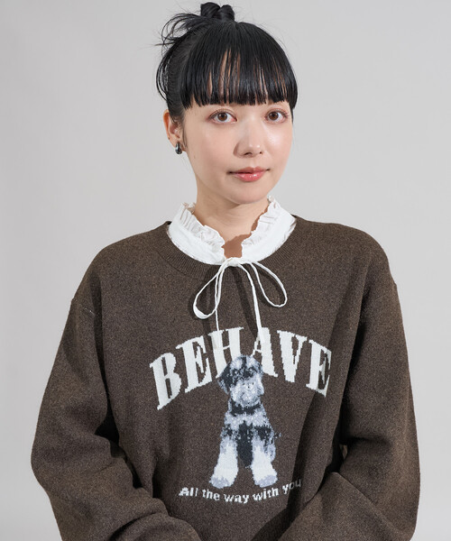 ニット セーター DOG ジャガードニット/ドッグ ジャガードニット レディース | FREAK'S STORE | 13