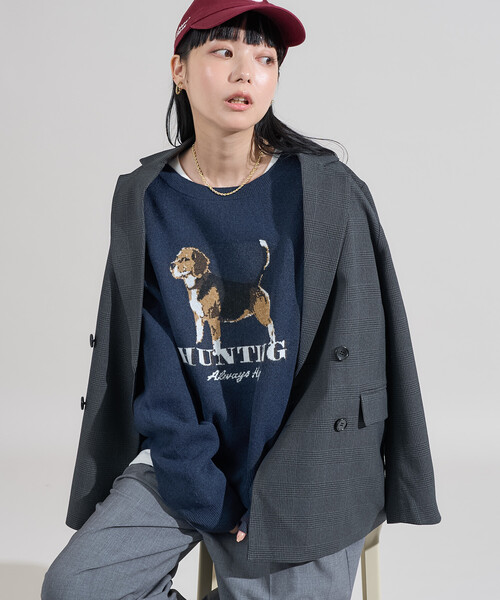 ニット セーター DOG ジャガードニット/ドッグ ジャガードニット レディース | FREAK'S STORE | 19