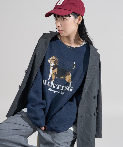 ニット セーター DOG ジャガードニット/ドッグ ジャガードニット レディース | FREAK'S STORE | 20