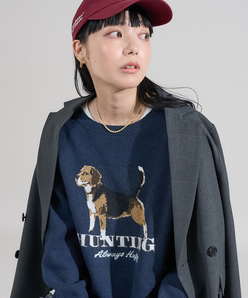 ニット セーター DOG ジャガードニット/ドッグ ジャガードニット レディース | FREAK'S STORE | 21