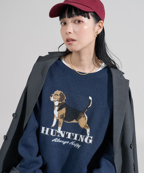 ニット セーター DOG ジャガードニット/ドッグ ジャガードニット レディース | FREAK'S STORE | 22