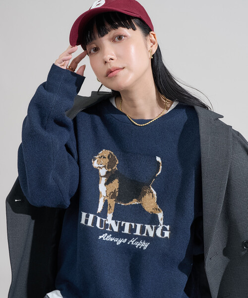 ニット セーター DOG ジャガードニット/ドッグ ジャガードニット レディース | FREAK'S STORE | 23