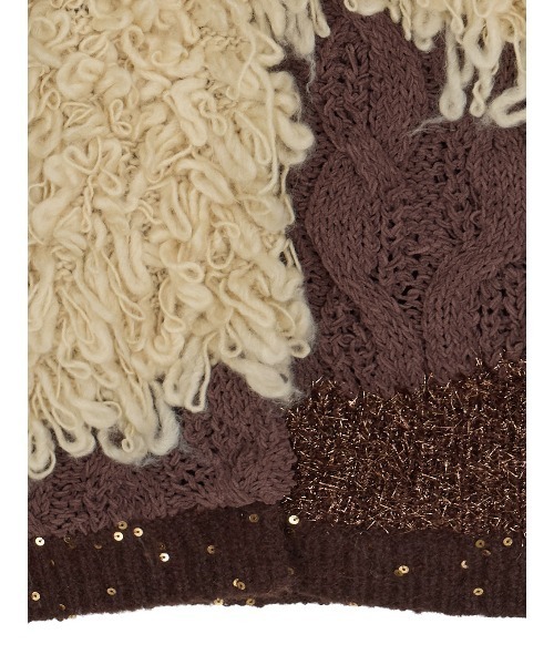 Ameri vintage♡MIX pattern knit Ameri（アメリ） カーディガン UND MIX YARN PATCHWORK KNIT CARDIGAN