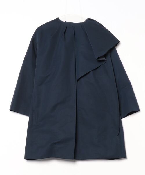 サスケ【新品未使用】yori サイドフレアカラーコート　36 ネイビー Yori サイドフレアカラーコート 36 ネイビー レディース : ZOZOTOWN