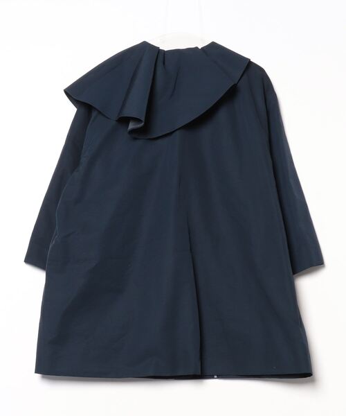 Yori サイドフレアカラーコート 36 ネイビー レディース : ZOZOTOWN
