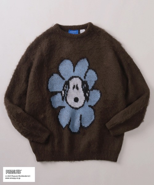 PEANUTS セーター ニット 「72」「PEANUTS/ピーナッツ」フラワー