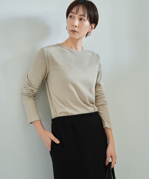 STYLE DELI（スタイルデリ） tシャツ 中太リブBASIC長袖カットソー